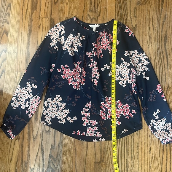 Rebecca Taylor Silk Button Down Shirt Floral Size 0 - Picture 4 of 8